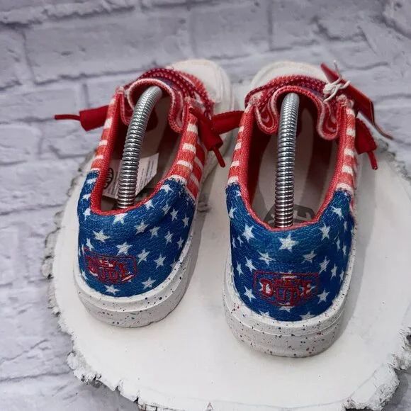 Hey Dude Wendy Patriotic Americana Slip On Shoes Women's Size 5 USA Flag NEW - Picture 3 of 13